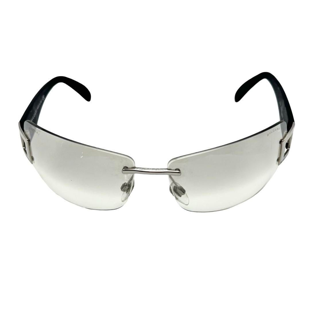 BVLGARI ブルガリ サングラス 619 ブラック×シルバー ミラー