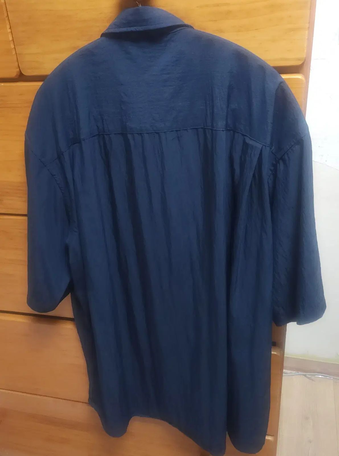 BLANK ROOM ブランクルーム ブリッジされた ハーフ シャツ ネイビー