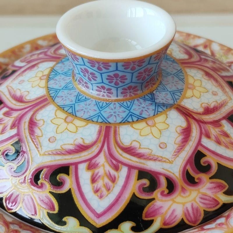 中国美術 鉄釉 茶 四方 茶壷 煎茶(AZ996) 中国茶器 景徳鎮 陶磁器 敦煌図黒蓋碗 煎茶器 茶道具 新品未使用