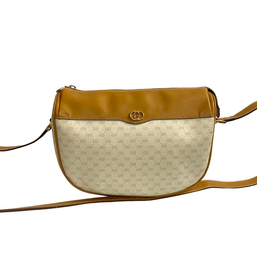 美品 GUCCI グッチ GG柄 マイクロGG レザー ショルダーバッグ GUCCI 
