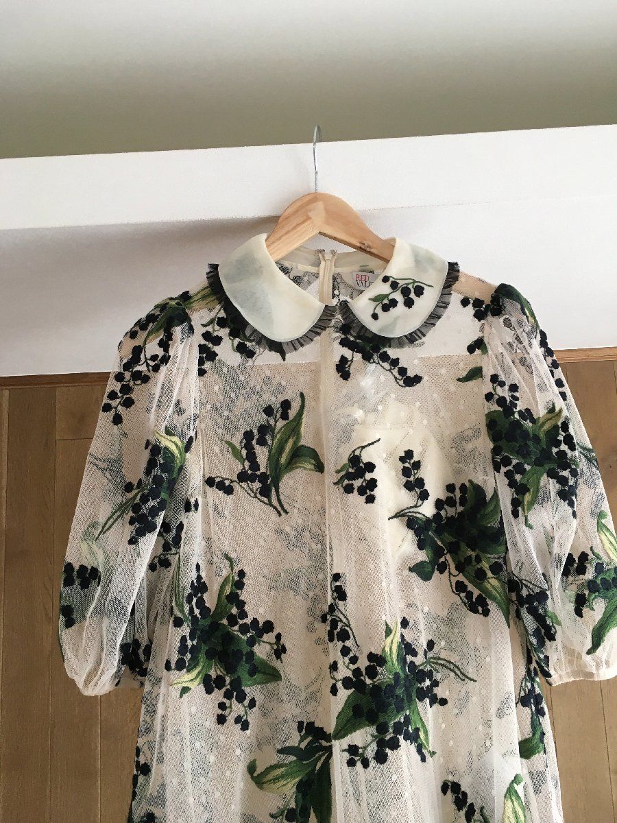 【超美品】レッドヴァレンティノ　チュールドレス　38 RED VALENTINO♡チュールロングワンピース ドレス ブラック