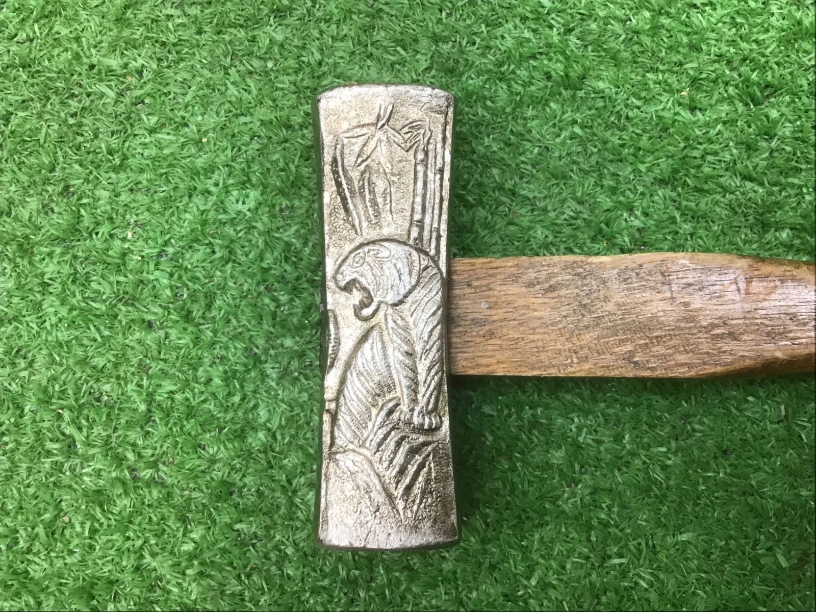 人気和工具 品 玄翁 龍虎彫 大文字 ♪金槌 ハンマー トンカチ♪骨董 美術♪アクトツール富山店♪BY