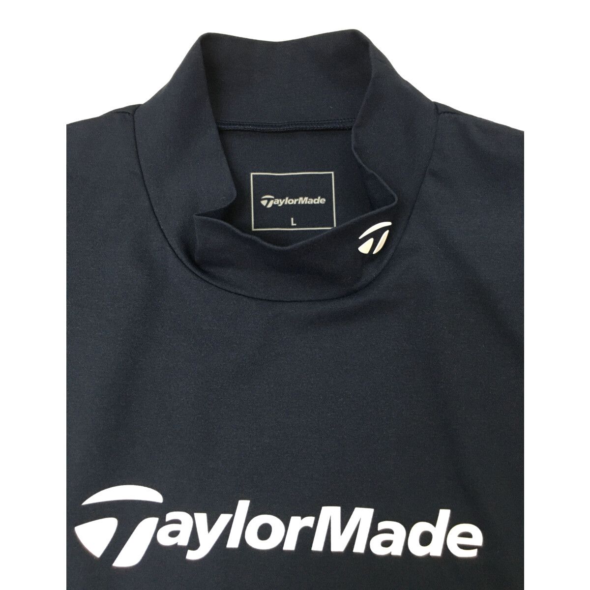 テーラーメイド：メンズ：Lサイズ：モックネック半袖シャツ：ネイビー TaylorMade テーラーメイド ゴルフウェアモックネックシャツ