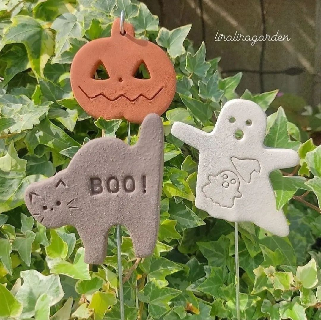 超巨大アイアンハロウィンガーデンピック・オバケちゃんとかぼちゃくん・お買得セット 超巨大アイアンハロウィンガーデンピック・オバケちゃんと