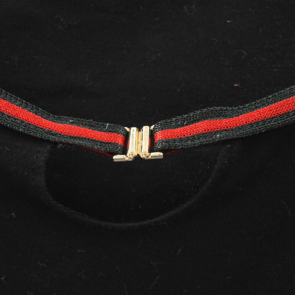 GUCCI - GUCCI グッチ ケーブルデザイン 半袖Tシャツ ブラック