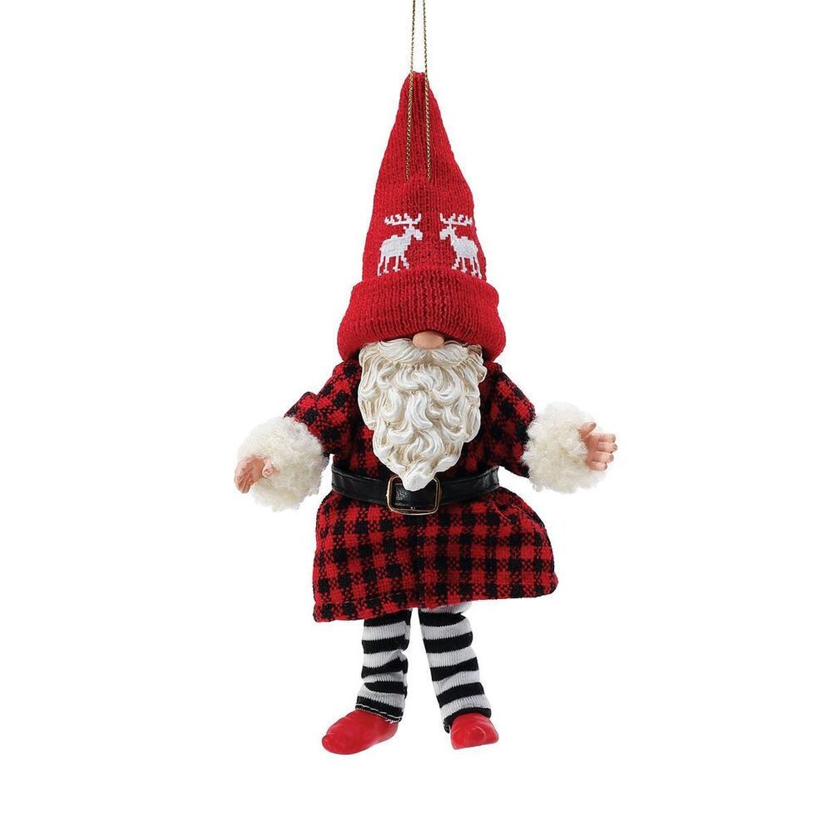 Gnome Moose Hat オーナメント 19.8cm | サンタ サンタクロース 人形 置物 フィギュア クリスマス ホリデー Possible Dreams 正規輸入品