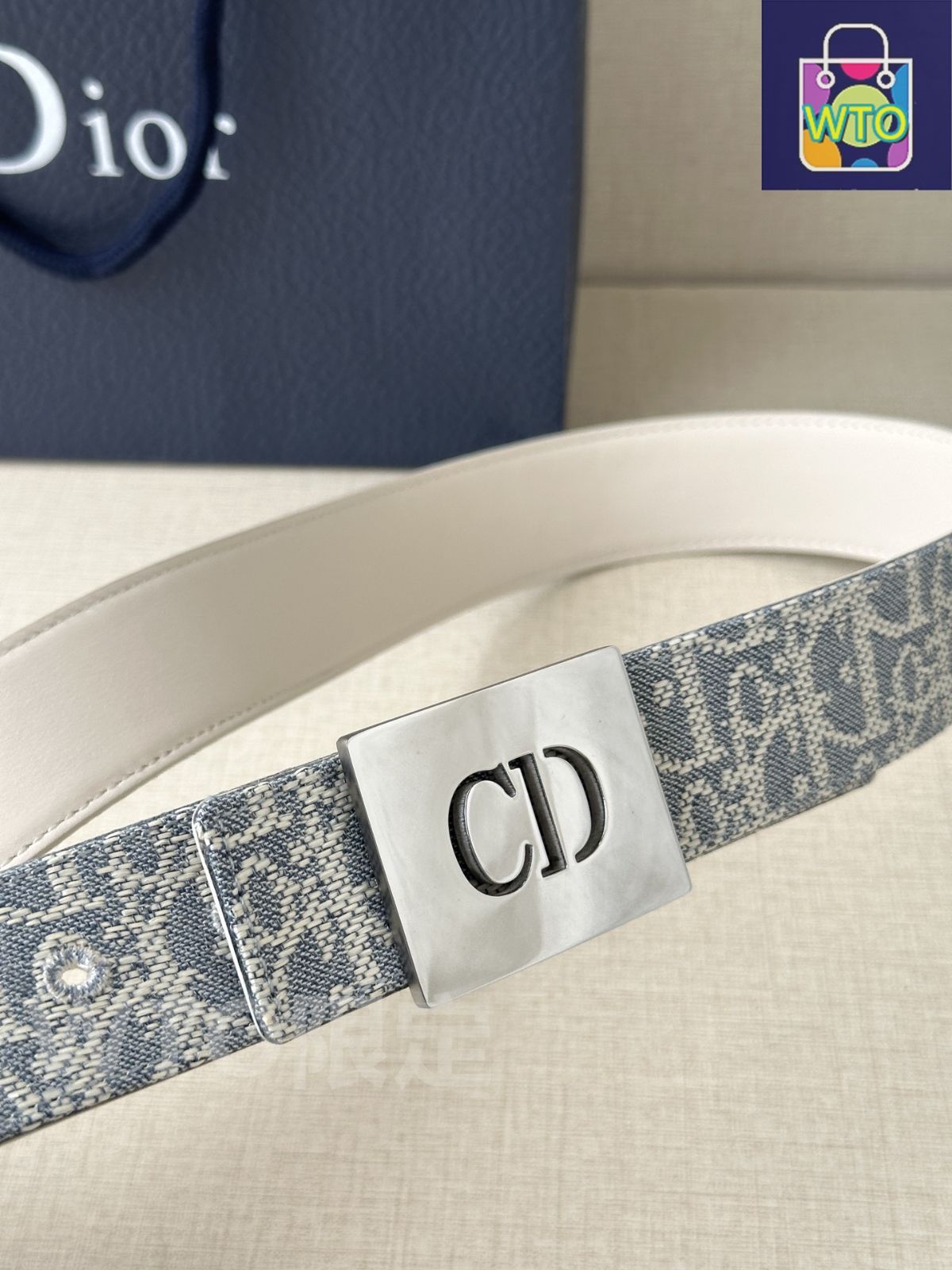 今日WTO】Dior 35 Montaigne リバーシブルベルト（3.5cm）-AOJ96