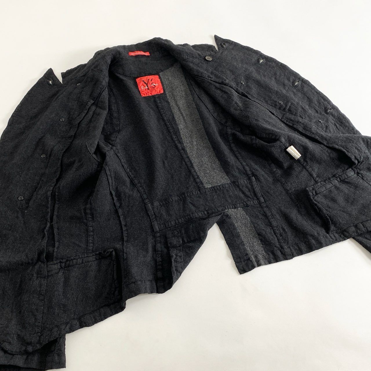 【美品】Y’s Red Label テーラードジャケット レッド 67i5 《美品》 Y's Red Label ワイズ レッドベール 日本製 ダブル