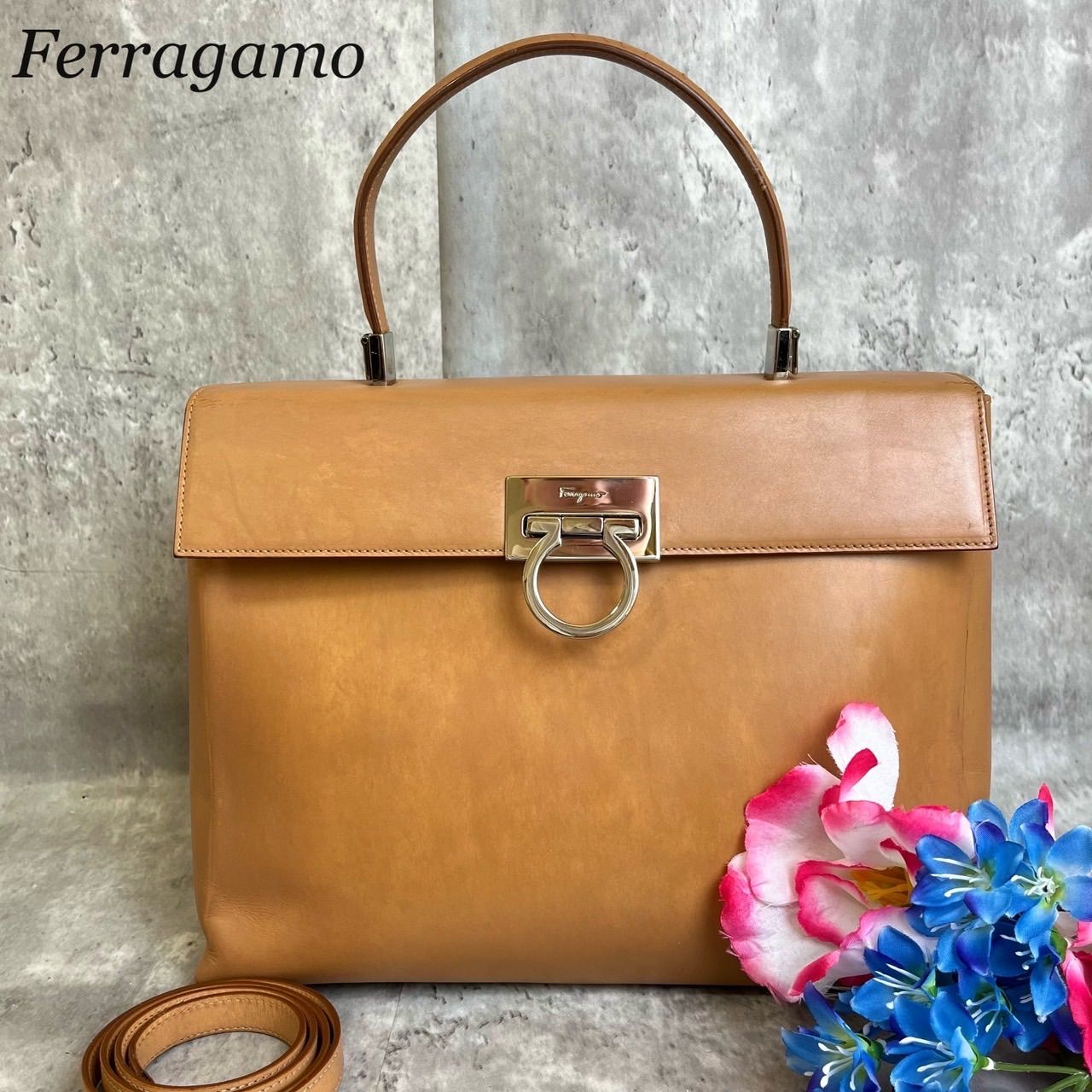 良品】 Salvatore Ferragamo サルヴァトーレフェラガモ 2way 