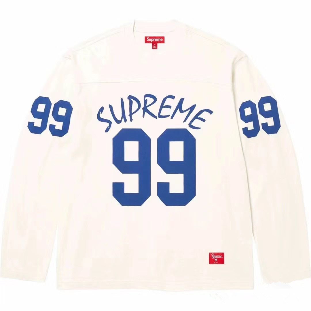 supremeSupreme 99 L/S Football Top フットボールT 白 S