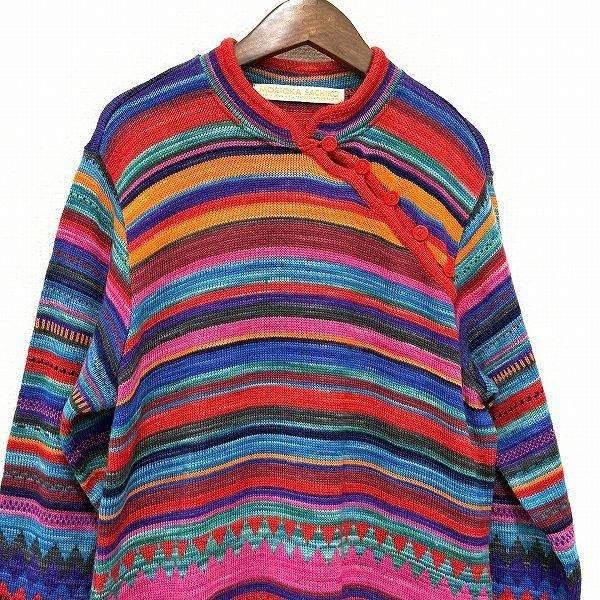 wnc モリオカサチコ 森岡幸子 ワンピース マルチ ニット ボーダー