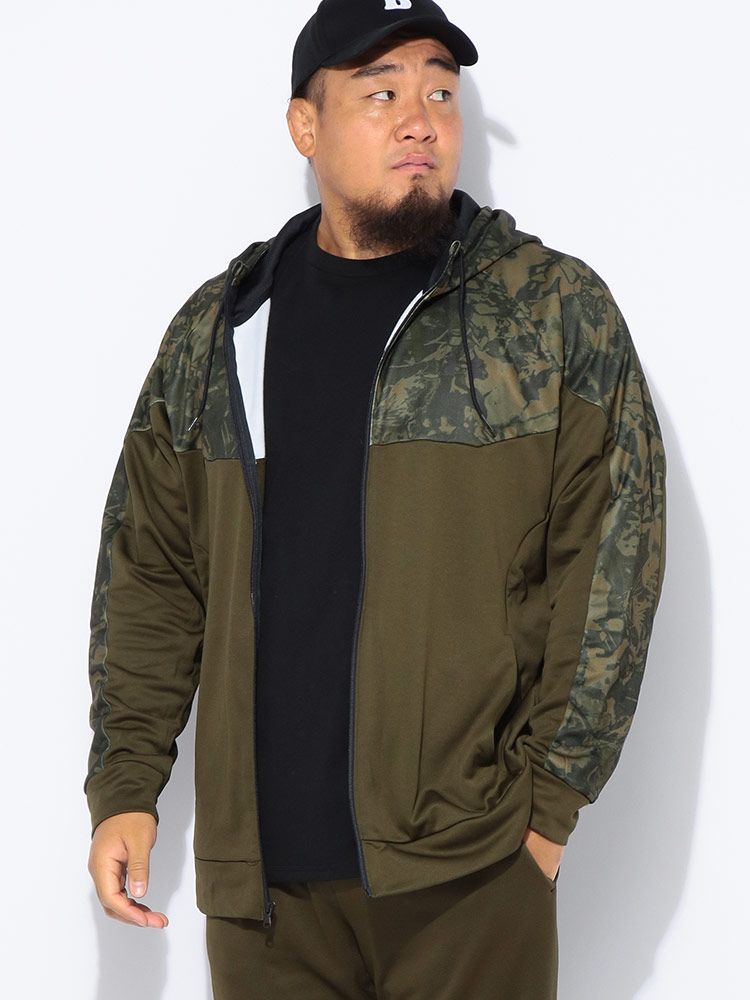 UNDER ARMOUR アンダーアーマー LOOSE アーマーフリース カモ フルジップ フーディーパーカー