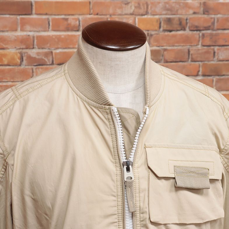 g-star raw MA-1 ジップアップジャケット ベージュ 秋冬/G-STAR RAW/Lサイズ/MA-1ブルゾン CHEST POCKETS POPLIN