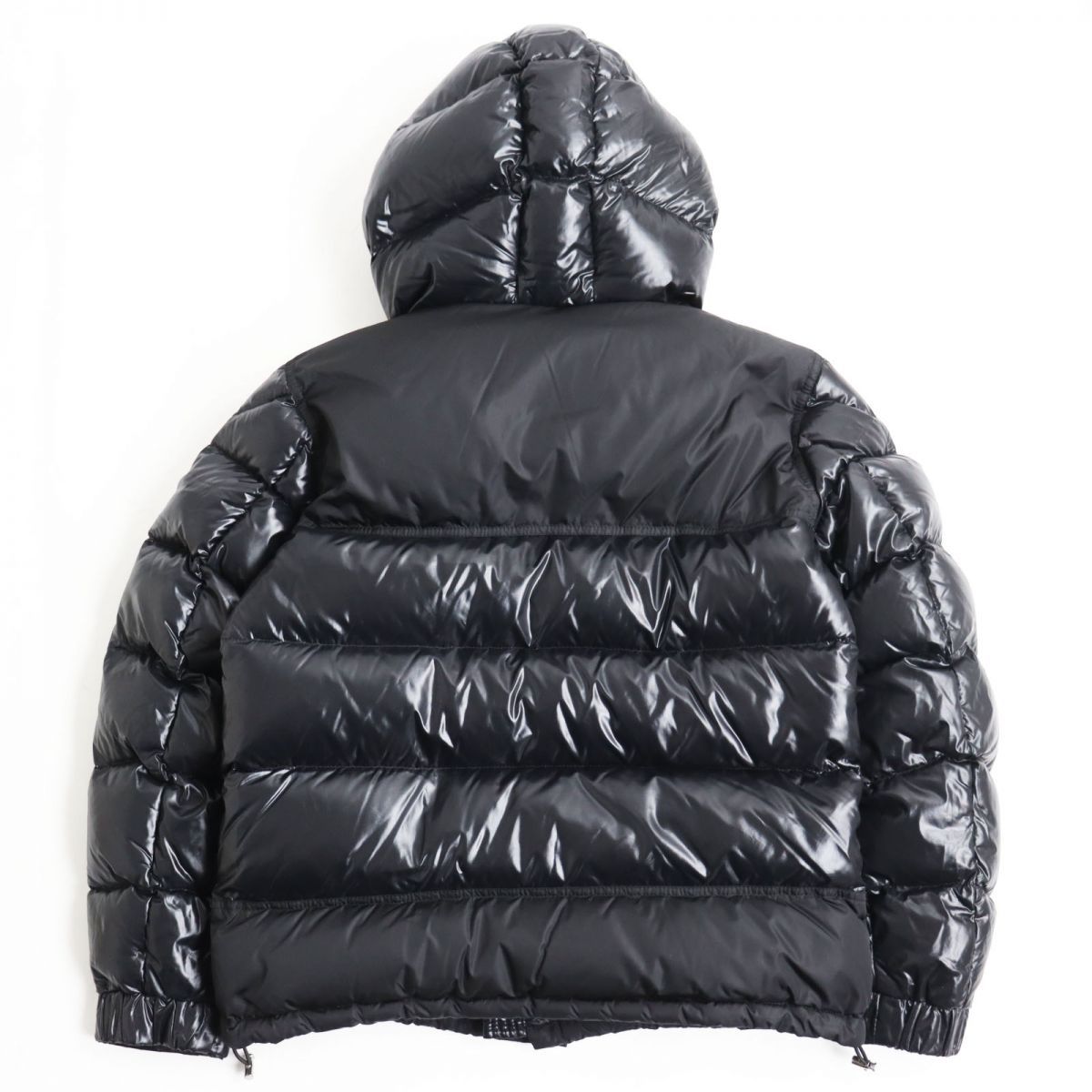 美品●17-18AW MONCLER モンクレール TANY/タニー ダブルZIP ロゴワッペン付き フーデッドダウンジャケット ブラック 1 正規品  メンズ