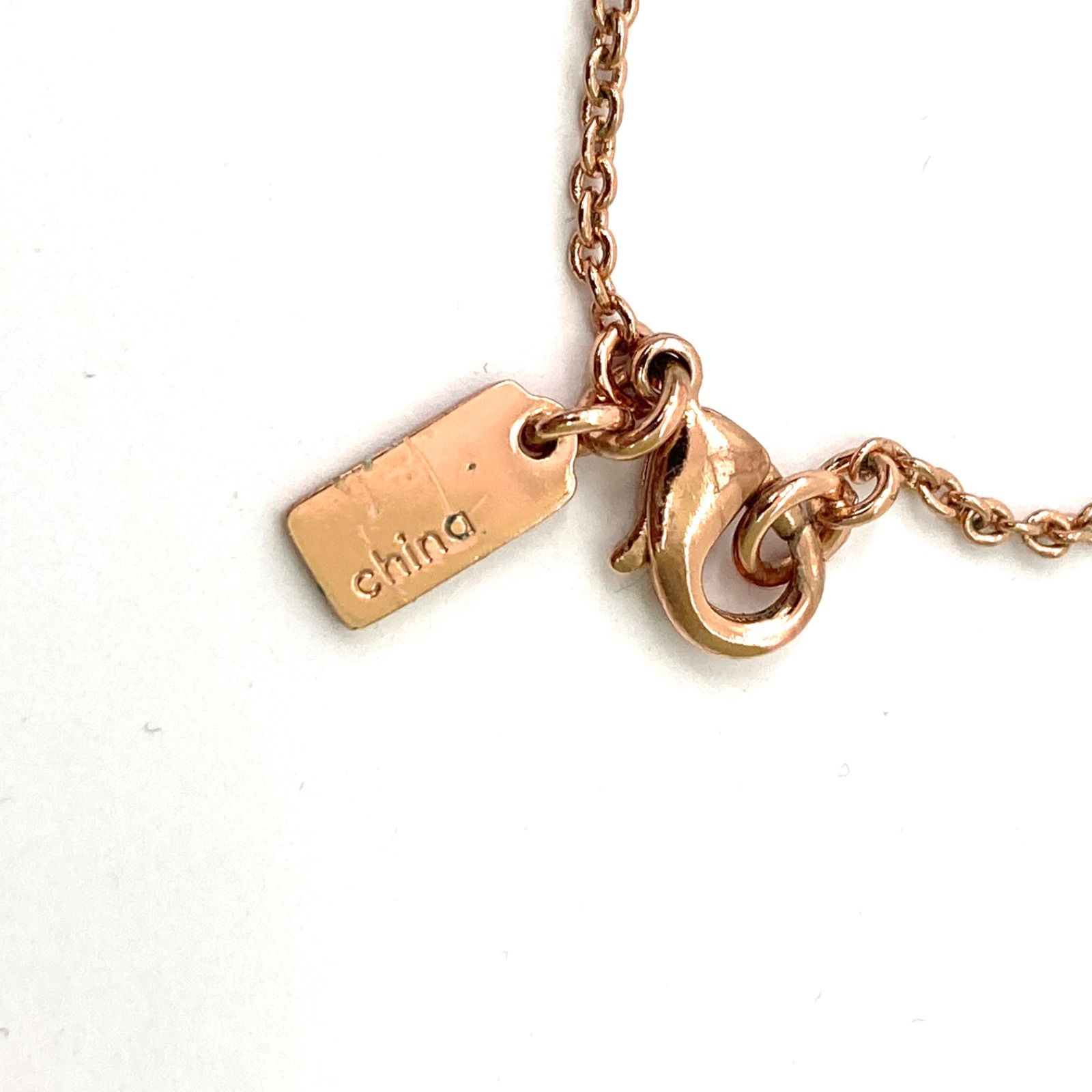 COACH】コーチ ネックレス ゴールドカラー ストーン アクセサリー