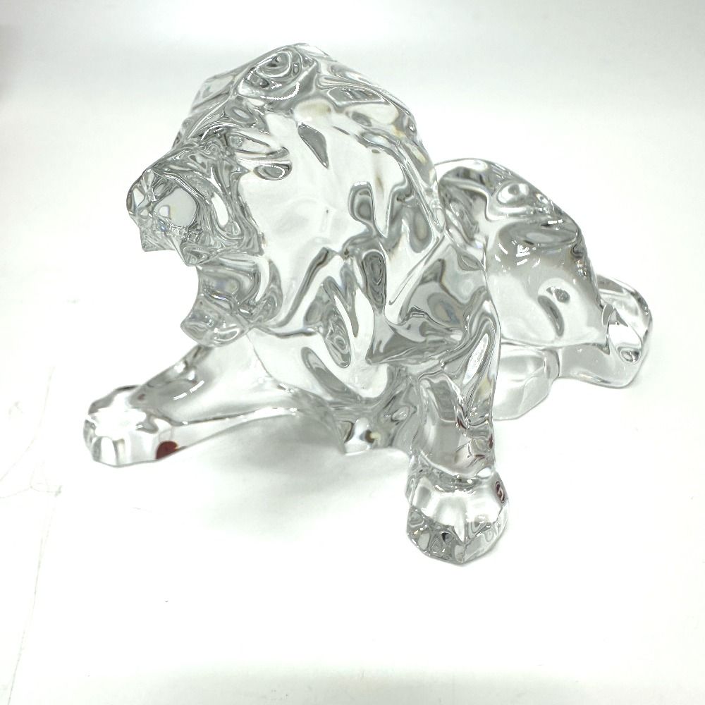 バカラ Baccarat ライオン オブジェ クリスタル クリア 美品