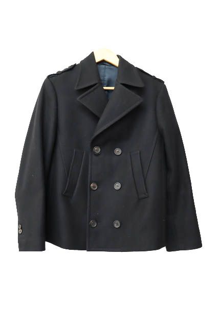 ニールバレット Neil Barrett ウール ショート丈 Pコート ピーコート BCA65A18 46 黒 ブラック ブランド古着ベクトル ●250519