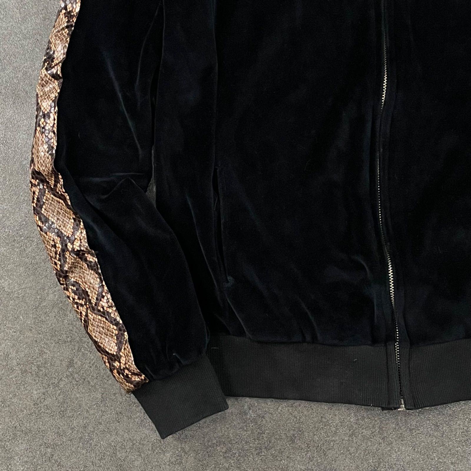 Roen Velour Track Jacket Blouson Black Skull y2k ロエン ベロア