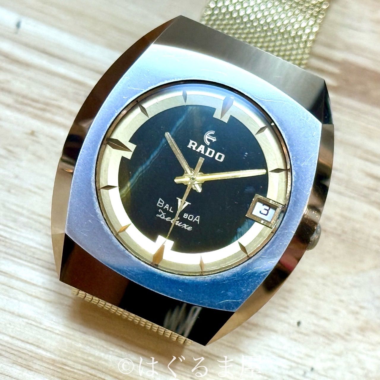 ’70s ラドー バルボアV 超硬ケース 自動巻き メンズウォッチ OH済