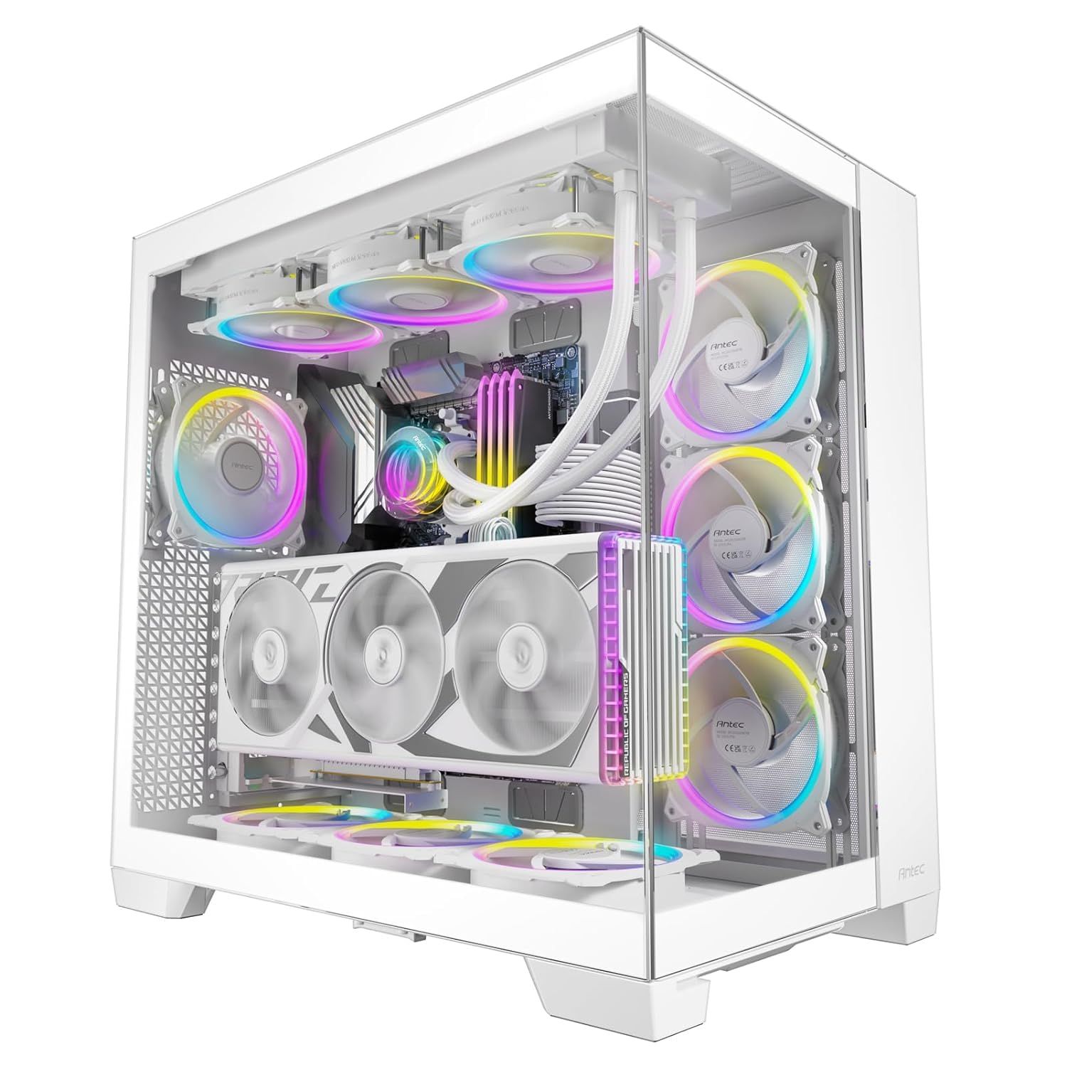 Antec Constellation C8 ARGB White ガラスパネル搭載 冷却型フルタワー PCケース ピラーレス式ガラスパネルをフロント サイドに搭載
