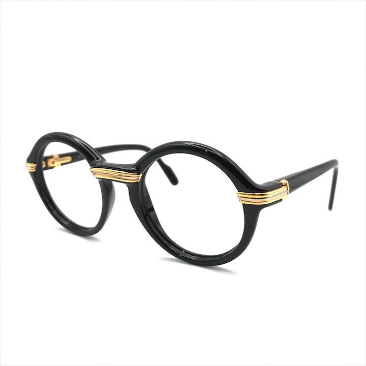 美品 Cartier カルティエ トリニティ ラウンド メガネ サングラス アイウェア フレーム ブラック a3852 美品 Cartier カルティエ トリニティ ラウンド メガネ サングラス アイ