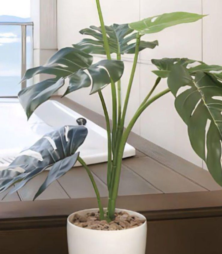 光触媒 人工観葉植物 ウォールグリーン フェイクグリーン モンステラ75