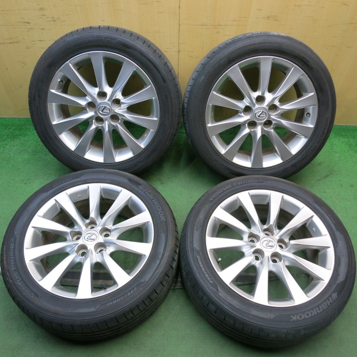 バリ溝 22年 9.5分 レクサス LS 純正 235|50R18 ハンコック ベンタス プライム3 18インチ PCD120|5H 5092807HAノ