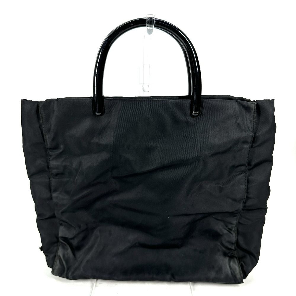 PRADA プラダ ハンドバッグ プラスチックハンドル ナイロン ブラック 