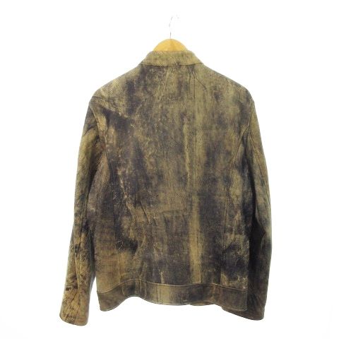 ウィンドアーマー WIND ARMOR NICHIWA シングルライダース ジップアップ ラムレザー 本革 LL 茶 ブラウン |MN5 GY44