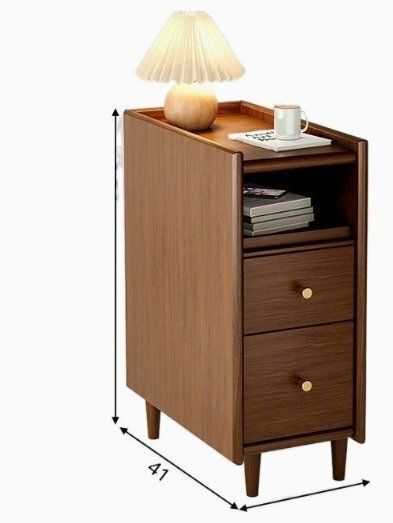 実木ベッドヘッドキャビネット全実木小型狭キャビネット家庭用寝室超狭すき間キャビネット