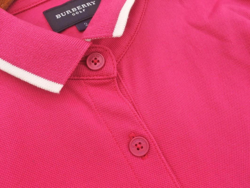 BURBERRY バーバリー プリント ポロシャツ size2/ピンク