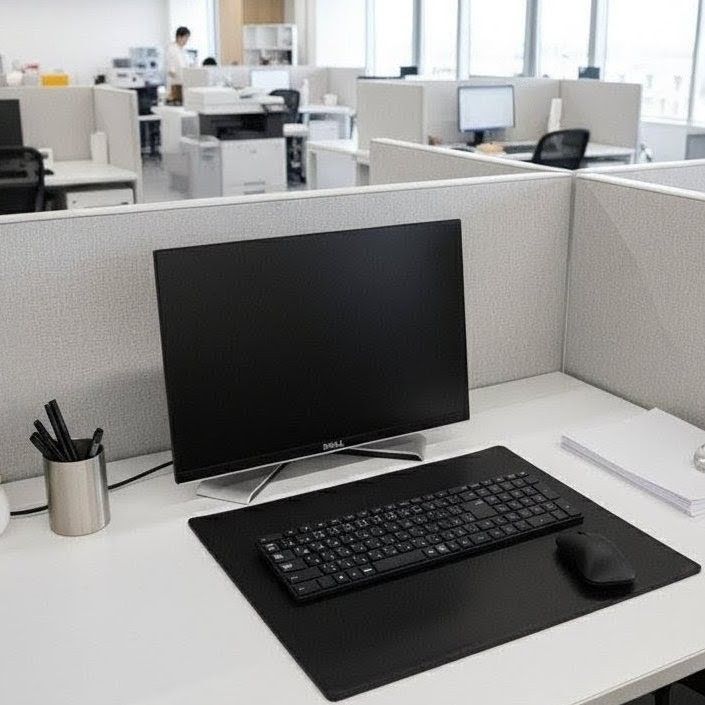 かばん屋さんの手作り 片面 レザー デスクマット34cm×46.5cm キーボード マウス 用 迷彩カーキ SKLAD-KIRPICHA_RU