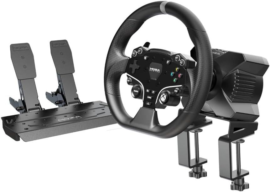 MOZA R3 ダイレクトドライブ 3.9Nm Xbox/PC 対応 ハンコン 2ペダル(アクセル+ブレーキ)バンドル 国内正規品