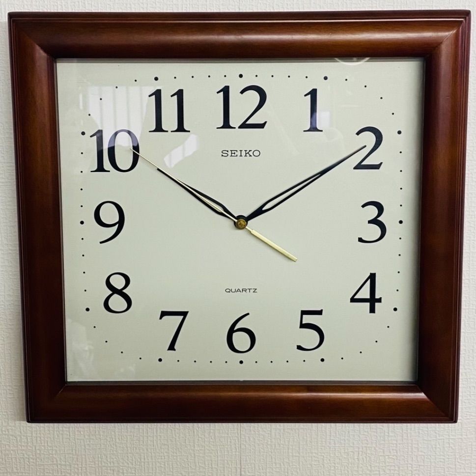 SEIKO スクエア型 壁掛け時計 ウォールクロック KS758B - メルカリ
