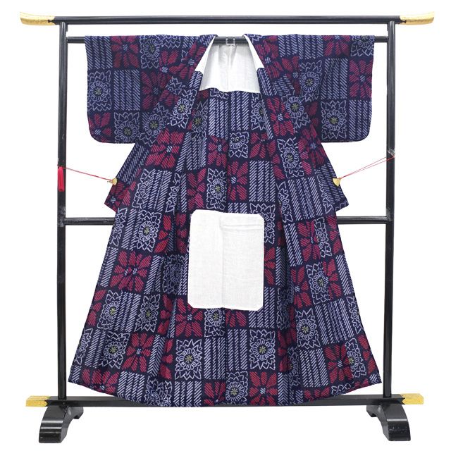 中古】 夏物 本場有松鳴海絞り 浴衣 リサイクル 有松 ゆかた