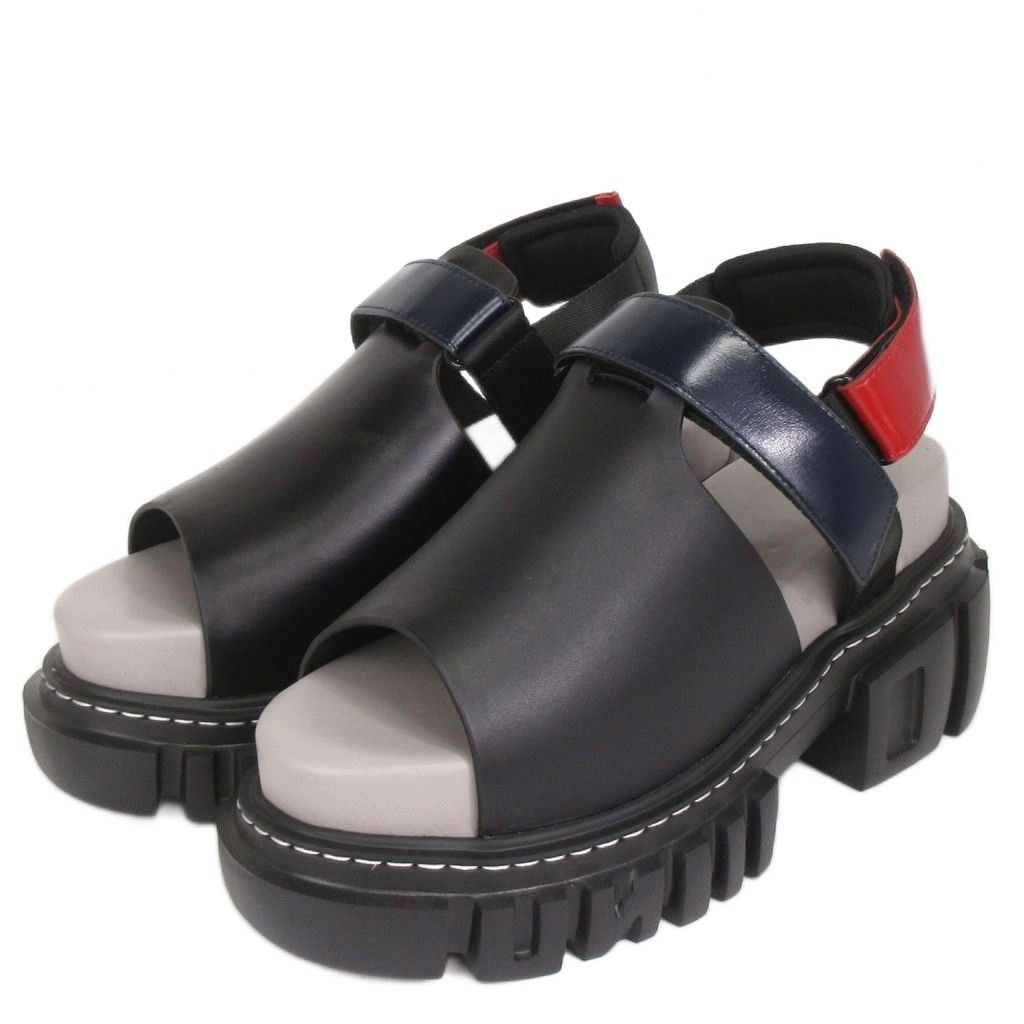 □ 46123☆フェラガモ サンダル ウェッジソール エスパドリーユ