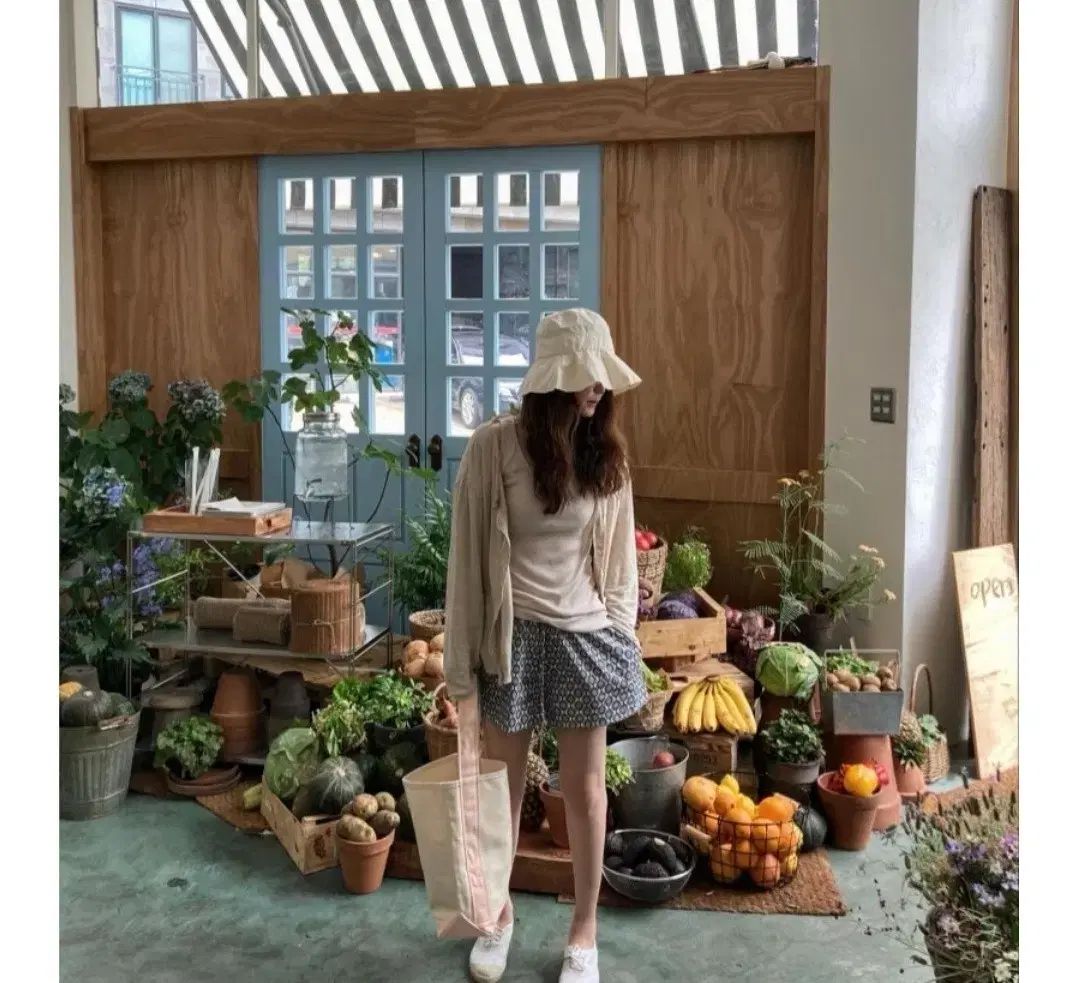 ユルハ ユルハマム 22 年 夏 7 紅茶 プリントパンツ ジオメトリックプリント DECORATOM_COM_BR