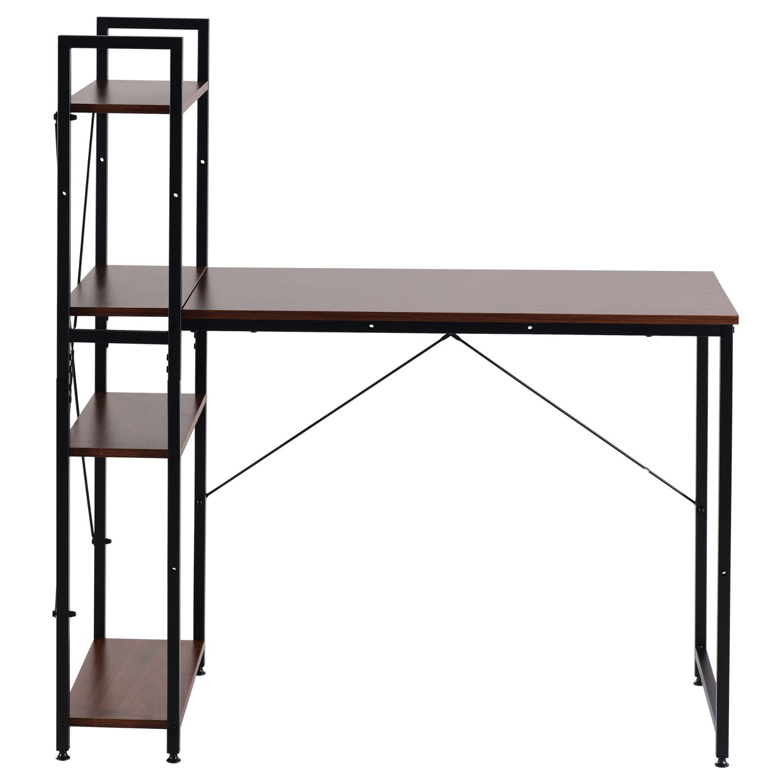 パソコンデスク ラック付き 調整可能 デスク ワークデスク 木製 学習