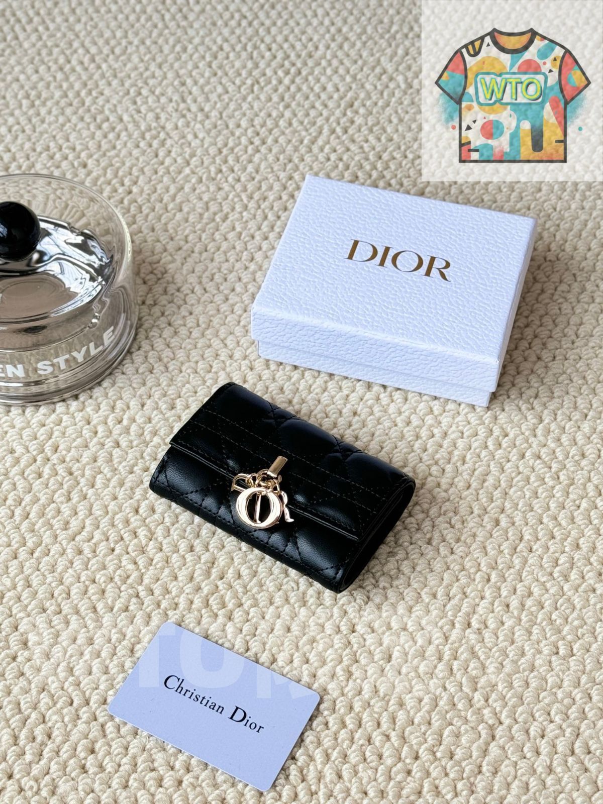 美品 希少 ✨️ My Dior Glycine サンドベージュ 箱付き DIOR | My Dior Glycine ウォレット Millefiori ラムスキン