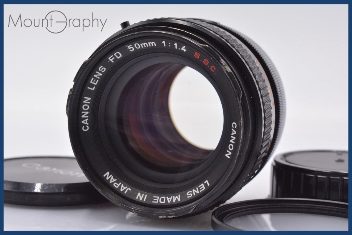 実用品 CANON New FD 50mm F1.4 レンズフィルター他付き ☆極上美品☆ キヤノン Canon NEW FD 50mm F1.4 前キャップ