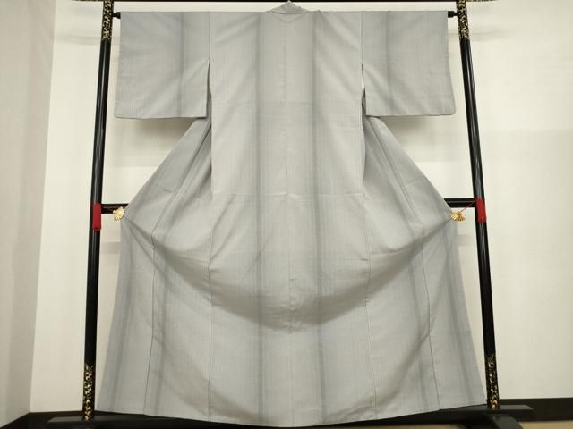 平和屋着物▽本塩沢 単衣 蚊絣 正絹 逸品 AAAZ1629fy