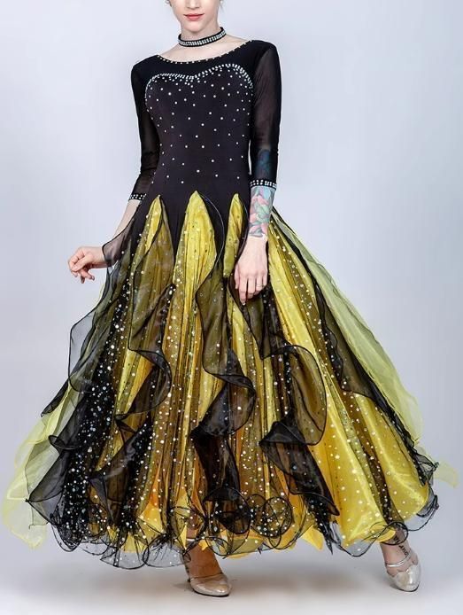 社交ダンスドレス モダンダンス　キラキラ　シャンパン オーダーメイド 社交ダンスドレス モダンダンス キラキラ オーダーメイド 社交ダンス