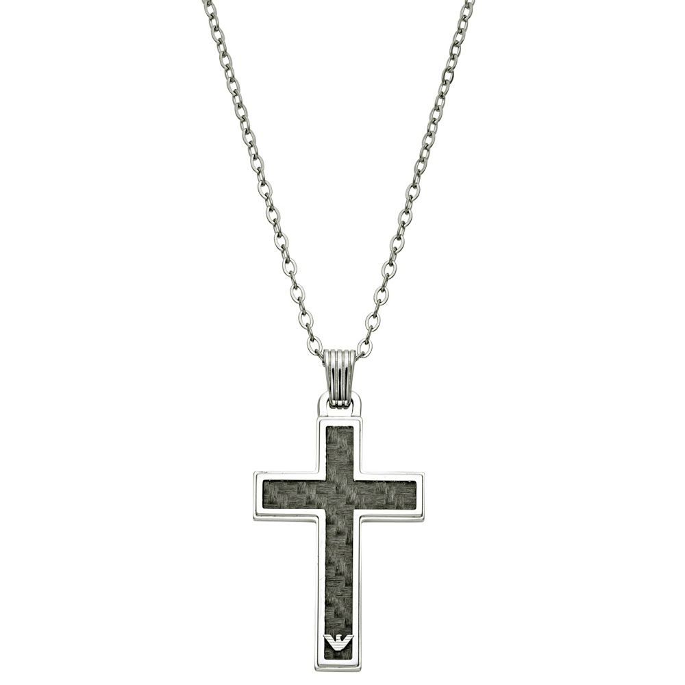 エンポリオ アルマーニ EMPORIO ARMANI EA EGS1705040 イーグルロゴ クロス リバーシブル ネックレス ペンダント アクセサリー f06l