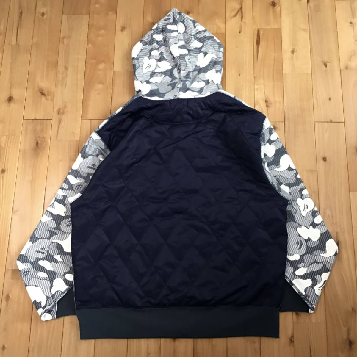 ☆新品☆ XL BAPE camo フルジップ パーカー ネイビー a bathing
