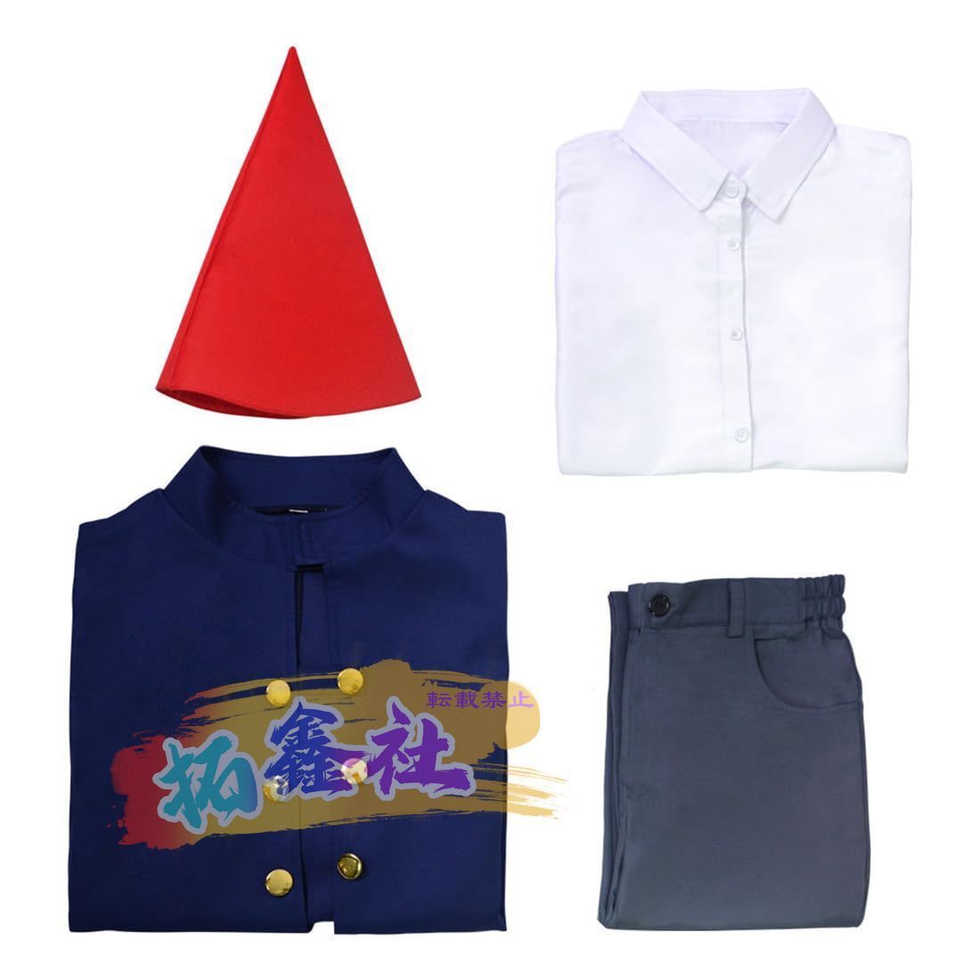 キャラクター衣装 cos服 オーバー ザ ガーデンウォール Over the Garden Wall に適合 Wirt ワート マント セット コスチューム イ WWW_IBETON_RU