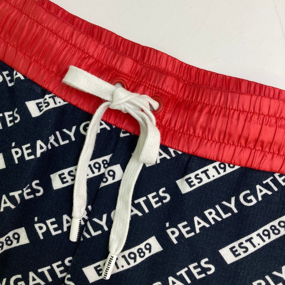サイズ：4 PEARLY GATES パーリーゲイツ  ハーフパンツ 総柄 ネイビー系 [240101469530] ゴルフウェア メンズ ストスト PEARLY GATES パーリーゲイツ ハーフパンツ ネイビー系 4 ゴルフ