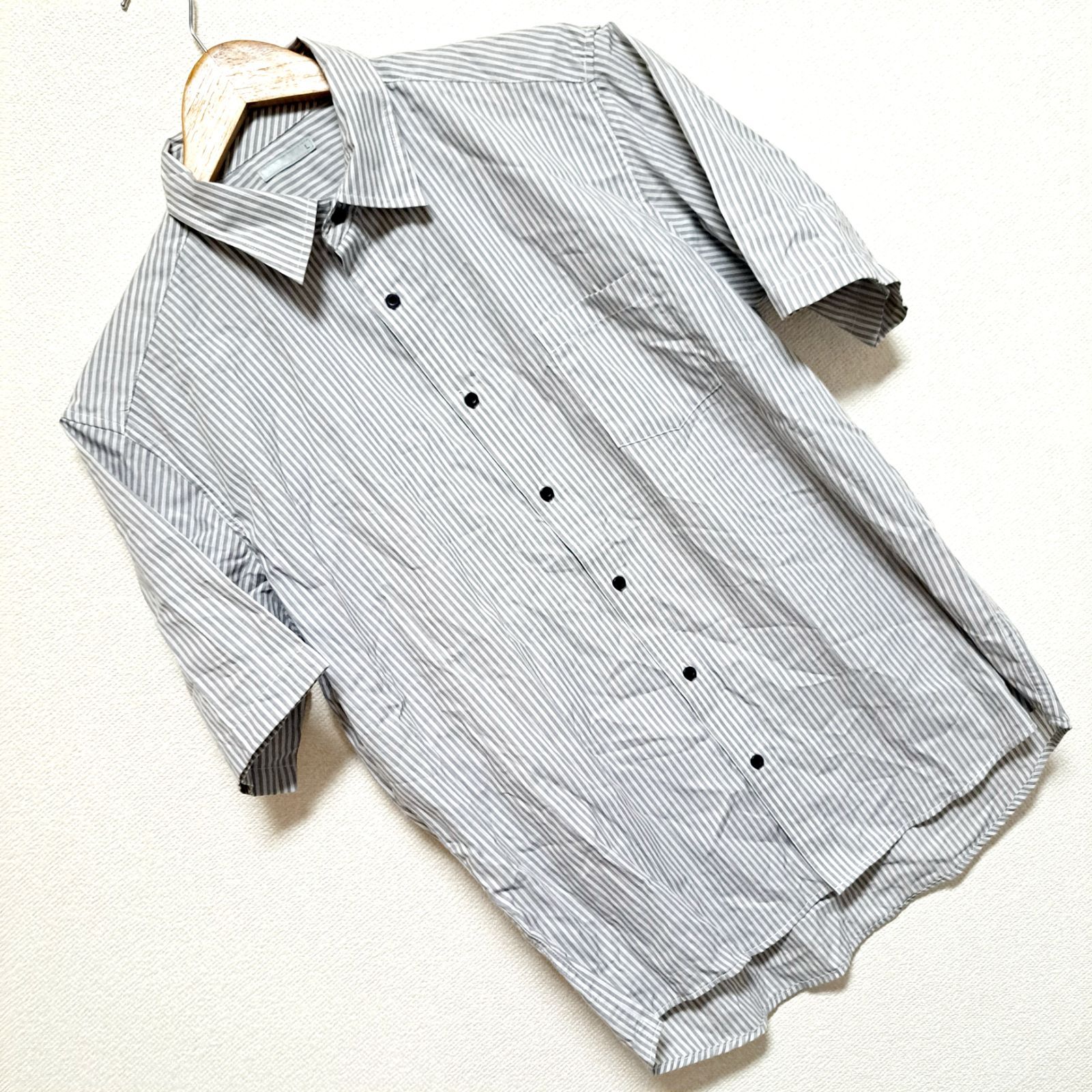 w^)b UNIQLO ユニクロ ストライプ ウェア クールビズ 薄手 夏 クール 
