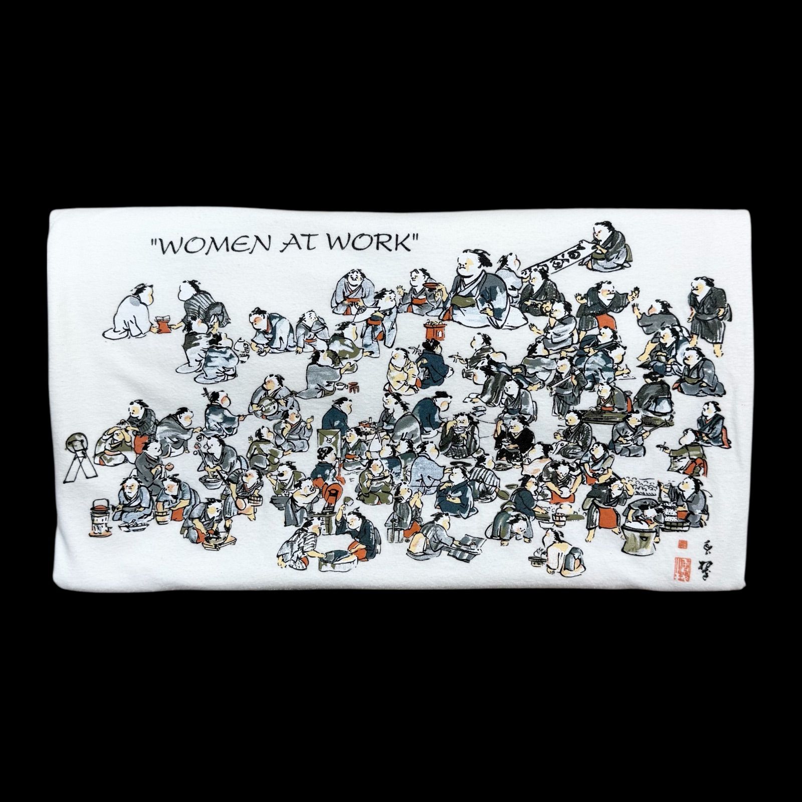 90s Kawanabe Gyosui WOMEN AT WORK 川鍋暁翠 浮世絵 日本画家 美術 