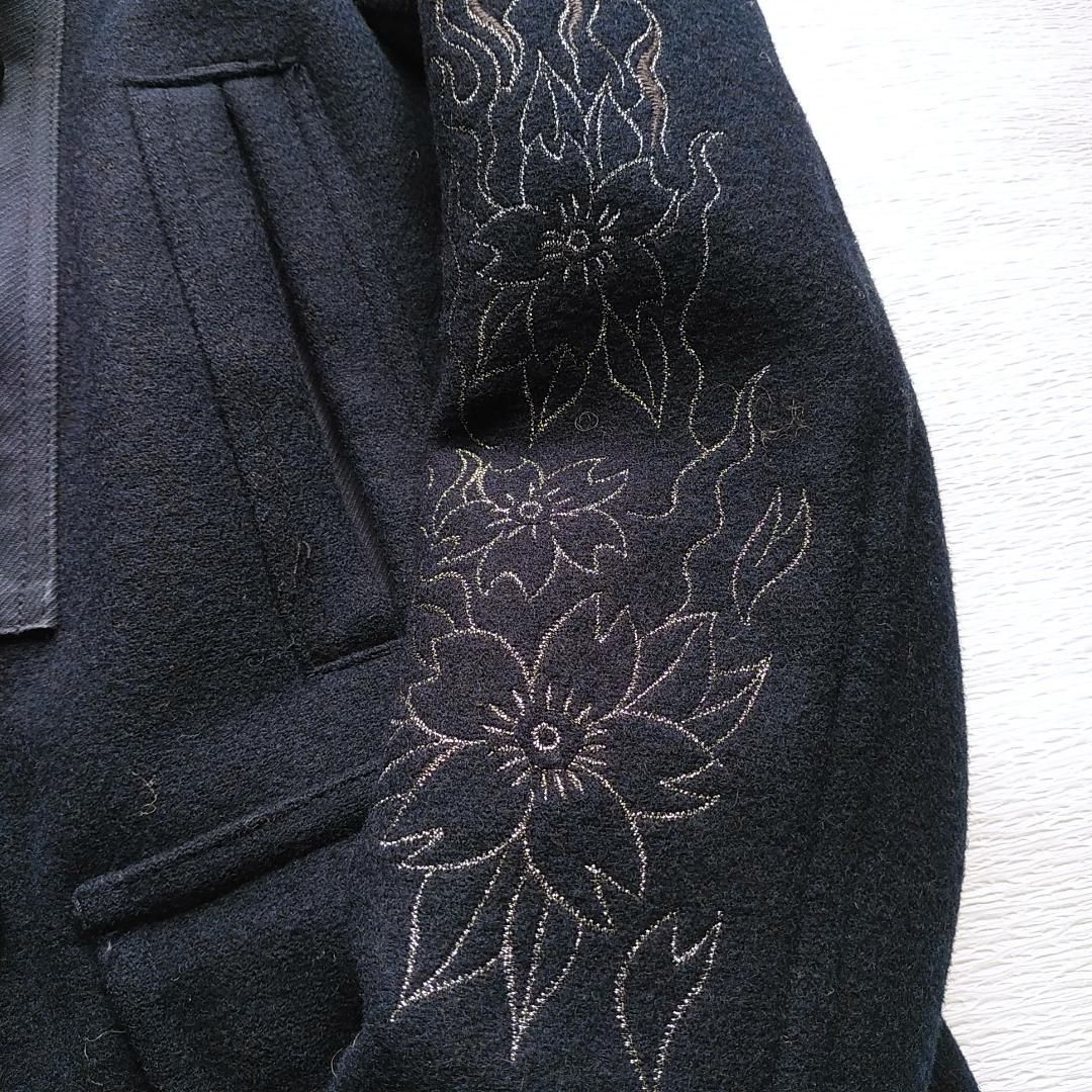 岡山 備中倉敷工房 ETERNAL エターナル　ロング デニムコート 秋冬/和とロックの融合】ETERNAL エターナル 備中倉敷工房 刺繍Pコート