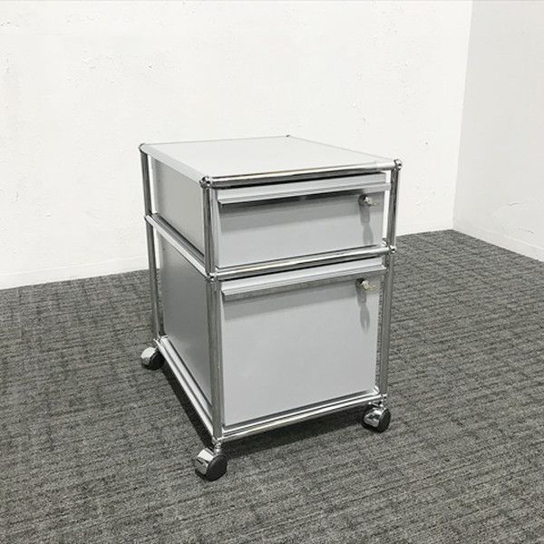 インサイドワゴン 2段 デスクワゴン USMハラー マットシルバー